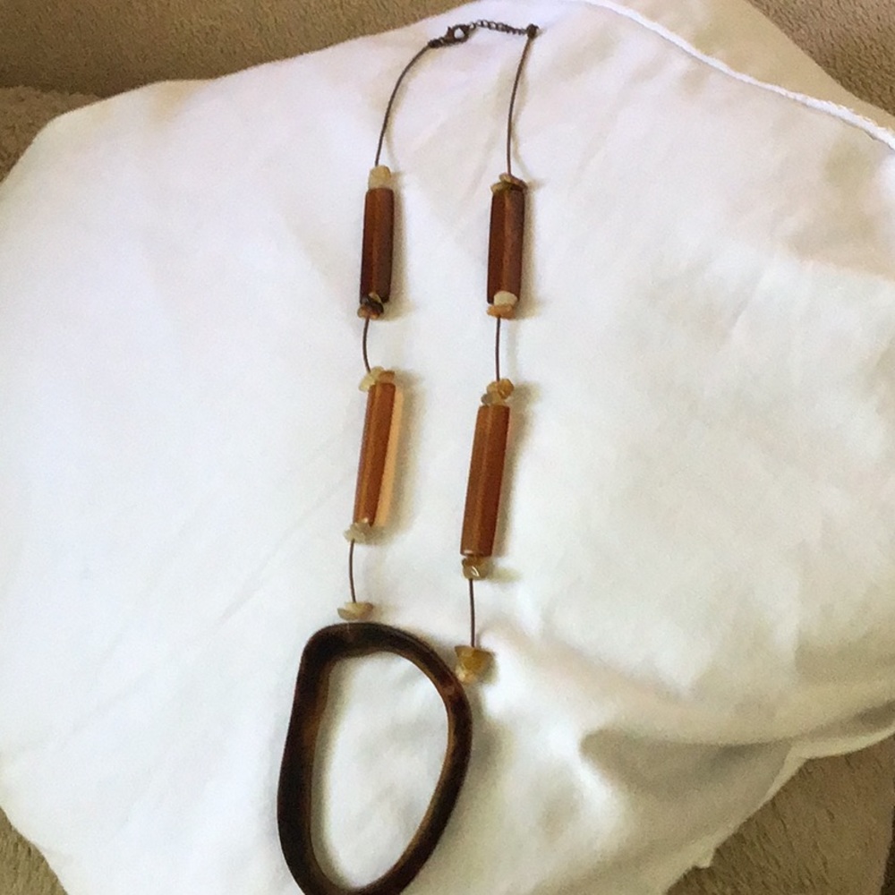 Decorative faux amber necklace
